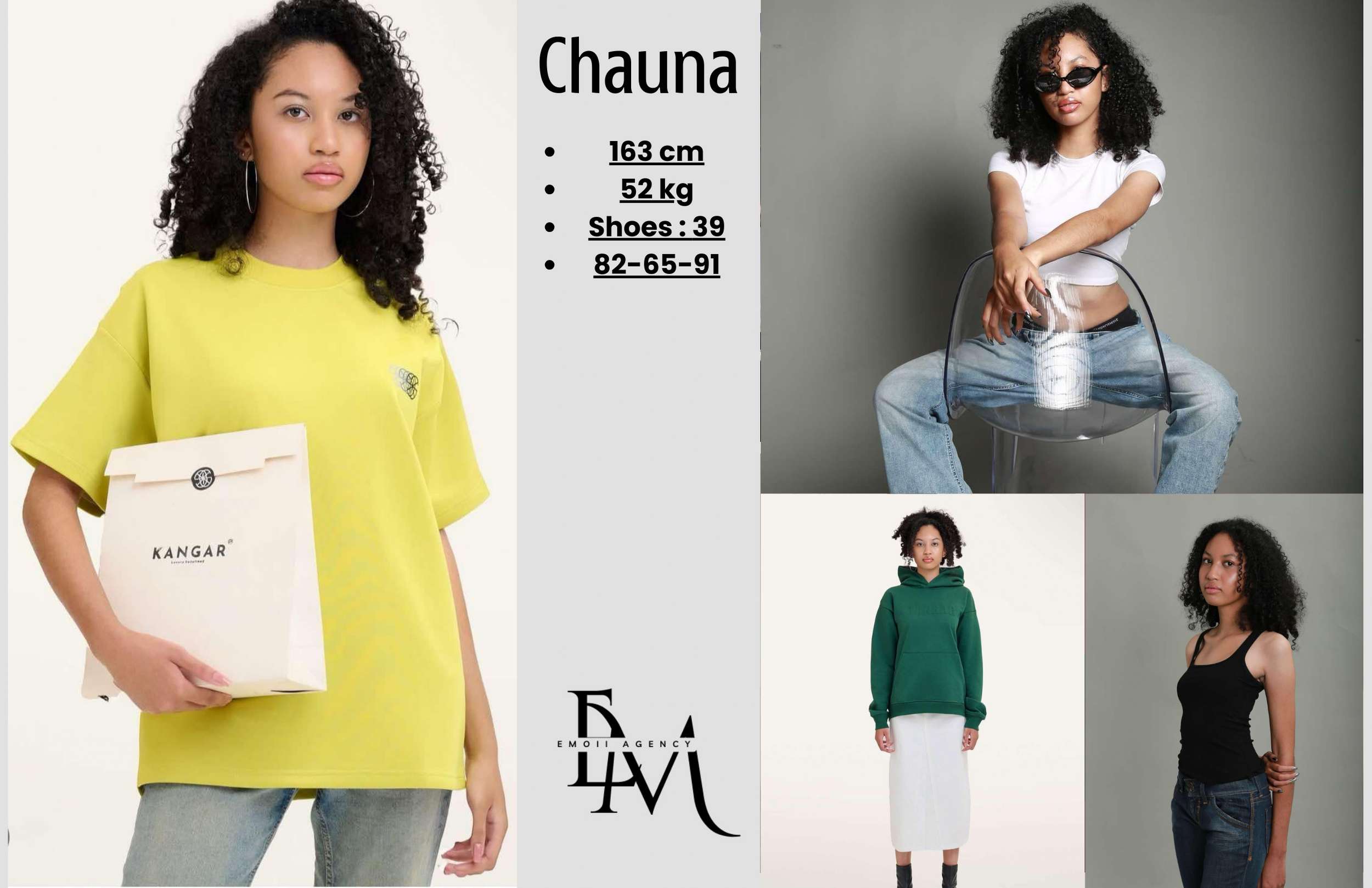 Chauna comp card
