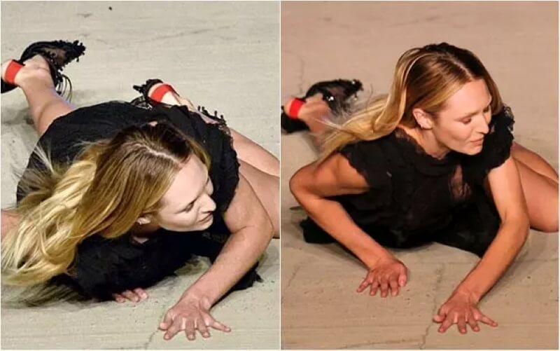 Siêu mẫu Candice Swanepoel đã bất ngờ bị ngã trên sàn catwalk