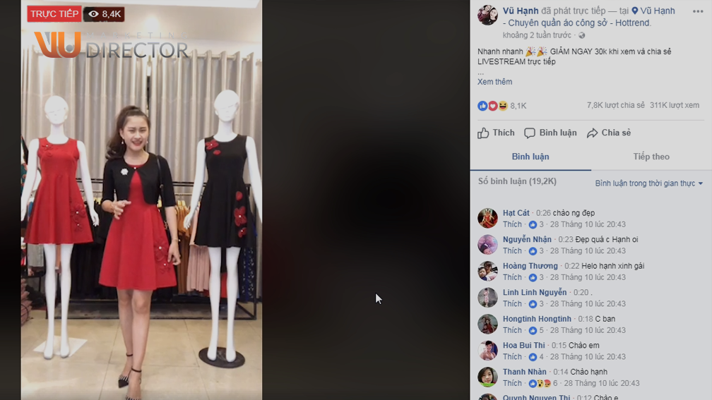 Facebook livestream shopping service